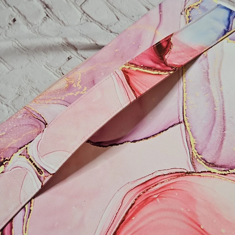Mosiso Pink/Blue/Yellow Marbled Canvas Laptop Sleeve